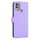 For Nokia C22 Four-leaf Embossed Leather Phone Case(Purple) - 3