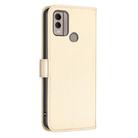 For Nokia C22 Four-leaf Embossed Leather Phone Case(Gold) - 3