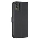 For Nokia C32 Four-leaf Embossed Leather Phone Case(Black) - 3