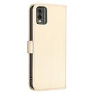 For Nokia C32 Four-leaf Embossed Leather Phone Case(Gold) - 3