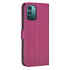 For Nokia G11 / G21 Four-leaf Embossed Leather Phone Case(Rose Red) - 3