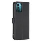 For Nokia G11 / G21 Four-leaf Embossed Leather Phone Case(Black) - 3