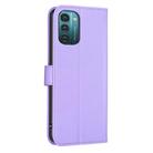 For Nokia G11 / G21 Four-leaf Embossed Leather Phone Case(Purple) - 3