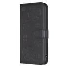 For Nokia G22 Four-leaf Embossed Leather Phone Case(Black) - 2