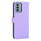 For Nokia G22 Four-leaf Embossed Leather Phone Case(Purple) - 3