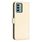 For Nokia G22 Four-leaf Embossed Leather Phone Case(Gold) - 3