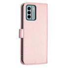For Nokia G22 Four-leaf Embossed Leather Phone Case(Pink) - 3