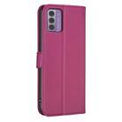 For Nokia G42 / G310 Four-leaf Embossed Leather Phone Case(Rose Red) - 3