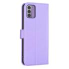For Nokia G42 / G310 Four-leaf Embossed Leather Phone Case(Purple) - 3