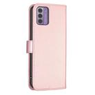For Nokia G42 / G310 Four-leaf Embossed Leather Phone Case(Pink) - 3