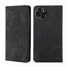 For Itel S23 4G Skin Feel Magnetic Leather Phone Case(Black) - 1