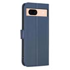 For Google Pixel 8a Four-leaf Embossed Leather Phone Case(Blue) - 3