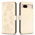For Google Pixel 8a Four-leaf Embossed Leather Phone Case(Gold) - 1