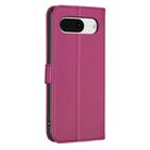 For Google Pixel 8 Four-leaf Embossed Leather Phone Case(Rose Red) - 3