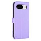 For Google Pixel 8 Four-leaf Embossed Leather Phone Case(Purple) - 3