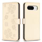 For Google Pixel 8 Four-leaf Embossed Leather Phone Case(Gold) - 1