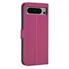 For Google Pixel 8 Pro Four-leaf Embossed Leather Phone Case(Rose Red) - 3