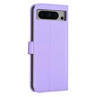 For Google Pixel 8 Pro Four-leaf Embossed Leather Phone Case(Purple) - 3