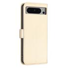 For Google Pixel 8 Pro Four-leaf Embossed Leather Phone Case(Gold) - 3