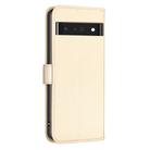 For Google Pixel 7 Pro Four-leaf Embossed Leather Phone Case(Gold) - 3