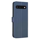 For Google Pixel 7 Four-leaf Embossed Leather Phone Case(Blue) - 3
