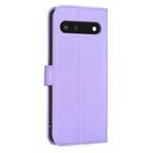 For Google Pixel 7 Four-leaf Embossed Leather Phone Case(Purple) - 3