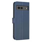 For Google Pixel 7a Four-leaf Embossed Leather Phone Case(Blue) - 3
