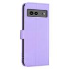 For Google Pixel 7a Four-leaf Embossed Leather Phone Case(Purple) - 3