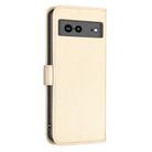 For Google Pixel 7a Four-leaf Embossed Leather Phone Case(Gold) - 3
