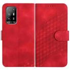 For OPPO A94 5G/F19 Pro/F19 Pro+ 5G/A94 4G YX0060 Elephant Head Embossed Phone Leather Case with Lanyard(Red) - 1