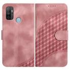 For OPPO A53 4G/A32 4G/A53s 4G/A33 4G YX0060 Elephant Head Embossed Phone Leather Case with Lanyard(Pink) - 1