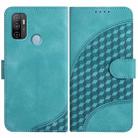 For OPPO A53 4G/A32 4G/A53s 4G/A33 4G YX0060 Elephant Head Embossed Phone Leather Case with Lanyard(Light Blue) - 1