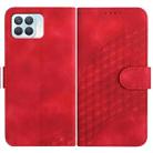 For OPPO A93 4G/F17 Pro/Reno4 Lite/Reno4 F YX0060 Elephant Head Embossed Phone Leather Case with Lanyard(Red) - 1