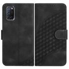 For OPPO A52/A72/A92 YX0060 Elephant Head Embossed Phone Leather Case with Lanyard(Black) - 1