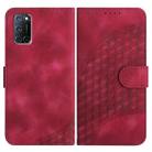 For OPPO A52/A72/A92 YX0060 Elephant Head Embossed Phone Leather Case with Lanyard(Rose Red) - 1