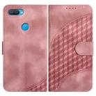 For OPPO A12/A7/A5s Elephant Head Embossed Phone Leather Case with Lanyard(Pink) - 1