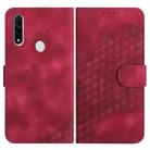 For OPPO A8/A31 YX0060 Elephant Head Embossed Phone Leather Case with Lanyard(Rose Red) - 1