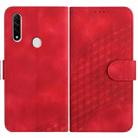 For OPPO A8/A31 YX0060 Elephant Head Embossed Phone Leather Case with Lanyard(Red) - 1