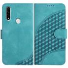 For OPPO A8/A31 YX0060 Elephant Head Embossed Phone Leather Case with Lanyard(Light Blue) - 1