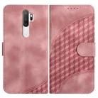 For OPPO A5 2020/A9 2020 YX0060 Elephant Head Embossed Phone Leather Case with Lanyard(Pink) - 1