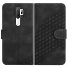 For OPPO A5 2020/A9 2020 YX0060 Elephant Head Embossed Phone Leather Case with Lanyard(Black) - 1