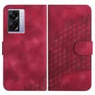 For OPPO A57 5G/A77 5G/A57 4G Global YX0060 Elephant Head Embossed Phone Leather Case with Lanyard(Rose Red) - 1