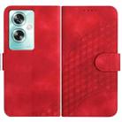 For OPPO A79 YX0060 Elephant Head Embossed Phone Leather Case with Lanyard(Red) - 1