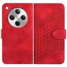 For OPPO Find X8 Elephant Head Embossed Phone Leather Case with Lanyard(Red) - 1