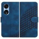 For OPPO A1 Pro / Reno8 T 5G Global Elephant Head Embossed Phone Leather Case with Lanyard(Royal Blue) - 1