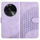 For OPPO Find X6 Elephant Head Embossed Phone Leather Case with Lanyard(Light Purple) - 1