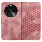 For OPPO Find X6 Elephant Head Embossed Phone Leather Case with Lanyard(Pink) - 1