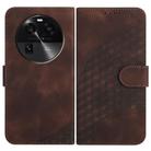 For OPPO Find X6 Elephant Head Embossed Phone Leather Case with Lanyard(Coffee) - 1