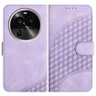 For OPPO Find X6 Pro Elephant Head Embossed Phone Leather Case with Lanyard(Light Purple) - 1