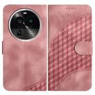 For OPPO Find X6 Pro Elephant Head Embossed Phone Leather Case with Lanyard(Pink) - 1